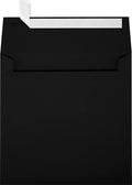 LUXPaper Square Invitation Envelopes | Peel & Press | 6 1/4" x 6 1/4" | Midnight Black | 80lb. Text | 250 Qty by Envelopes.com