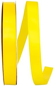 Reliant Ribbon Single Face Sfs Satin Ribbon, 7/8 Inch X 100 Yards, Yellow by ReliantRibbon