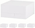 5 Pcs White Gift Box 8x8x4 Inches Small Gift Boxes for Presents with Magnetic Closure Lid Luxury Collapsible Gift Box Bridesmaid, Wedding, Birthday Boxs for Gift Packaging by PLINJOY
