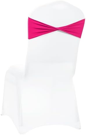 MDS Pack of 125 Spandex Chair Sashes Without Slider Buckles – Magenta - Image 5