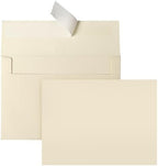 Goefun 5x7 Invitation Bundle - 100 Sheets 5x7 Cream Blank Flat Note Cards & 100 Sheets Cream A7 Self-Seal Envelopes & 120 Sheets 115GSM Floral Vellum Jackets for Wedding, DIY & Parties - Image 2