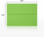 LUXPaper A7 Invitation Envelopes | Peel & Press | 5 1/4" x 7 1/4" | Limelight Green | 80lb. Text | 500 Qty - Image 3