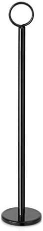 New Star Foodservice Ring-Clip Table Number Holder / Place Card Stand, 12 Inch, Black Finish, Set of 12 (Pack of 2) - Image 2