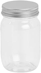 Small Clear Plastic Jars with Silver Lid – 12 Pieces by FunExpress