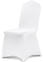 VEVOR Chair Covers, Polyester Spandex Chair Cover, Stretchy Flat-Front Chairs Protective Slipcover, Universal Fitted for Dining Party Wedding Banque (105PCS, White) by VEVOR
