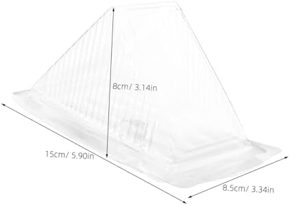 Disposable Sandwich Box 100Pcs Plastic Cover for Cake - Image 2