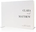Personalized Guest Book - 11.5" x 8.5" Premium Custom Guest Signing Book with Bookmark and Blank Pages for Wedding Reception Table Decoration Engagement Birthday Party Event, Eggshell by ModernAlbumDesigns