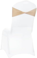 MDS Pack of 50 Spandex Chair Sashes Without Slider Buckles – Champagne Gold - Image 5