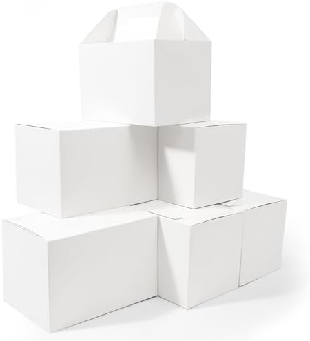 Happyhiram 40 Pack White Large Welcome Gable Boxes for Wedding, 9x6x6 Inch by HappyHiram