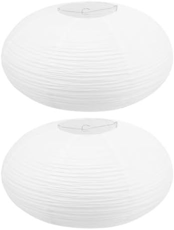 YARNOW 2pcs Party Paper Lanterns, 15.7x9.8 Inches Large Japanese Hanging Lantern for Wedding, Christmas, Baby Shower Dining Room, Indoor Event Decoration by YARNOW