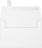 LUXPaper A4 Envelopes with Peel & Press, 4 1/4" x 6 1/4", 60lb. Bright White, 2,400 Pack by LUXPaper