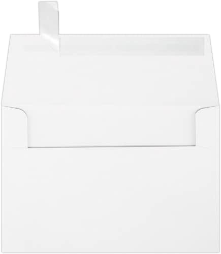 LUXPaper A4 Envelopes with Peel & Press, 4 1/4" x 6 1/4", 60lb. Bright White, 2,400 Pack by LUXPaper