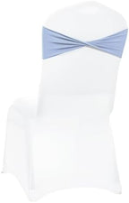 MDS Pack of 50 Spandex Chair Sashes Without Slider Buckles – Baby Blue - Image 5