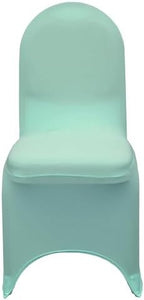 YOUR CHAIR COVERS - 6 Pack Robin Egg Stretch Spandex Banquet Chair Covers - Wedding Slip Premium Quality Cover - Image 3
