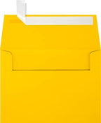 LUXPaper A6 Invitation Envelopes | Peel & Press | 4 3/4" x 6 1/2" | Sunflower Yellow | 80lb. Text | 1,000 Qty - Image 2