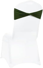 MDS Pack of 250 Spandex Chair Sashes Without Slider Buckles – Olive Green - Image 5