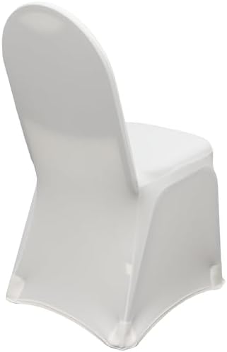 YOUR CHAIR COVERS - 6 Pack Stretch Spandex Banquet Chair Covers - White, Wedding Slip, Premium Quality - Image 4