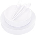 EjonirInjonir 150pcs Heavy-Duty White Plastic Plates for Party Serves 30 by Ejonirinjonir