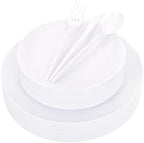 EjonirInjonir 150pcs Heavy-Duty White Plastic Plates for Party Serves 30 by Ejonirinjonir