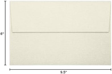 LUXPaper A10 Invitation Envelopes | Peel & Press | 6" x 9 1/2" | Natural Linen | 80lb. Text | 1,000 Qty - Image 4