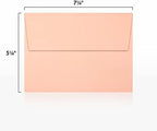 LUXPaper A7 Invitation Envelopes | Peel & Press | 5 1/4" x 7 1/4" | Blush Pink | 80lb. Text | 1,000 Qty - Image 3