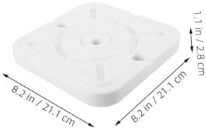6 Piece White Plastic Balloon Stand Bases for Party Decorations - Image 2