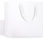 EUSOAR Large Size White Gift Wrap Bags, 25 Pack 12.5x4.5x11" Paper Heavy Duty Bags with Handles in Bulk, for Wedding, Grocery, Boutique, Retail, Business, Party Favors, Baby Showers, Birthdays by EUSOAR