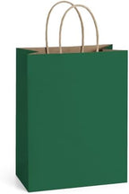 BagDream Medium Gift Bags with Handles 8x4.25x10.5 Forest Green 100Ct Bulk by BagDream
