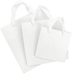 Yesland 30 Pack White Kraft Bags with Ribbon Handles, 3 Sizes Paper Gift Wrap and Shopping Bag, Reusable Square Large Retail Business Packaging Bags for Goodie Party Wedding Present(10'', 8'', 6'') - Image 3