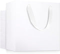 EUSOAR Large Gift Wrap Bags in Bulk, 50 Pack 12.5x4.5x11 inches White Paper Bags with Handles, Heavy Duty Totes for Wedding, Grocery, Boutique, Retail, Business, Party Favors, Baby Showers, Birthdays by EUSOAR