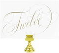 Weekend Paper Co. ™ Script Gold Wedding Table Numbers, Single-sided 4x6 Calligraphy Design, Numbers 1-25, Landscape format for Your Wedding, Reception, Anniversary, Birthday Party, or Any Celebration! by WeekendPaperCo
