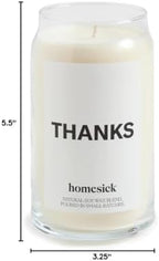 Homesick Scented Candles for Home (Thanks) - 13.75 oz Long-Lasting Soy Wax Blend Jar Candle Gifts for Women for All Occasions, 60-80 Hours Burn Time - Notes of Cucumber, Lemon & Patchouli - Image 6