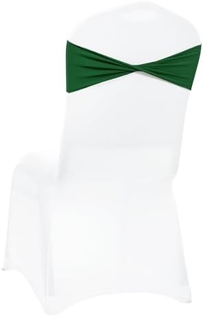 MDS Pack of 75 Spandex Chair Sashes Without Slider Buckles – Green - Image 5