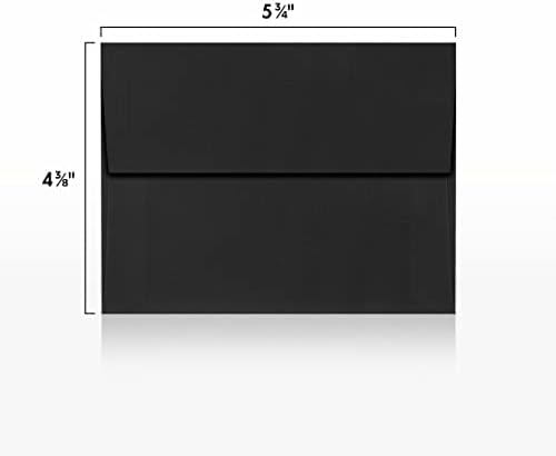 LUXPaper A2 Invitation Envelopes | Peel & Press | 4 3/8" x 5 3/4" | Black Linen | 80lb. Text | 250 Qty - Image 3