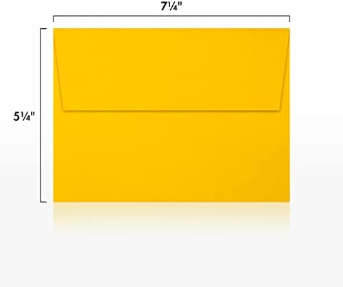 LUXPaper A7 Invitation Envelopes | Peel & Press | 5 1/4" x 7 1/4" | Sunflower Yellow | 80lb. Text | 1,000 Qty - Image 3
