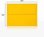 LUXPaper A7 Invitation Envelopes | Peel & Press | 5 1/4" x 7 1/4" | Sunflower Yellow | 80lb. Text | 500 Qty - Image 3