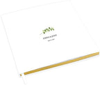 Andaz Press Personalized Wedding Guestbook with Gold Accents, Eucalyptus Stem White Guest Sign in Guest Registry 120 Pages 8.5 X 8.5 Memories Book for DIY, Scrapbook, Photo Album by AndazPress