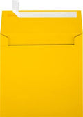 LUXPaper Square Invitation Envelopes | Peel & Press | 6 1/2" x 6 1/2" | Sunflower Yellow | 80lb. Text | 250 Qty by LUXPaper