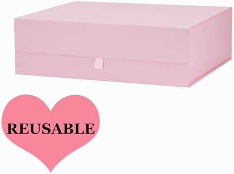 Extra Large Pink Gift Box 3 Pack 19x16x6 Inches,Gift Boxs for Presents with Lid Magnetic Closure Collapsible,Bridesmaid Proposal Box,Birthday, Christmas,for Clothes and Large Gifts - Image 7