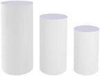 Small Pedestal Display Plinth Pillars, 3pcs Cylinder Stands for Party White Round Pedestal Stand for Birthday Wedding Props Baby Shower Christmas New Year (3) - Image 4