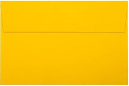 LUXPaper A9 Invitation Envelopes | Peel & Press | 5 3/4" x 8 3/4" | Sunflower Yellow | 80lb. Text | 500 Qty - Image 2