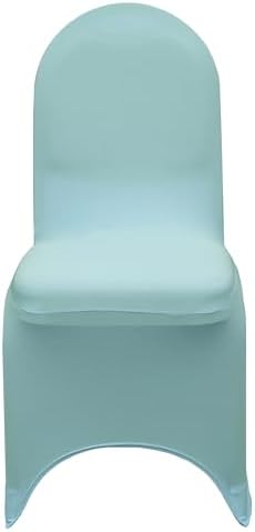 YOUR CHAIR COVERS - 100 Pack Stretch Spandex Banquet Chair Covers - Robin Egg, Wedding Slip Covers, Premium Quality Chair Cover - Image 3