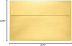 LUXPaper A9 Invitation Envelopes | Peel & Press | 5 3/4" x 8 3/4" | Gold Metallic | 80lb. Text | 50 Qty - Image 3