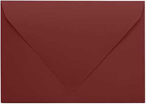 Darling Souvenir A6 Maroon Invitation Envelopes (4 3/4 x 6 1/2) Euro V-Flap 80 LBS Self-Adhesive Perfect for Weddings, Birthday, Baby Shower,Greeting Cards -Packs & Colours Available by DarlingSouvenirMADEWITHLOVE