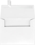 LUXPaper A6 Invitation Envelopes | Peel & Press | 4 3/4" x 6 1/2" | White Linen | 80lb. Text | 500 Qty by LUXPaper