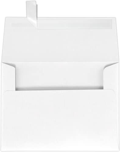 LUXPaper A6 Invitation Envelopes | Peel & Press | 4 3/4" x 6 1/2" | White Linen | 80lb. Text | 500 Qty by LUXPaper