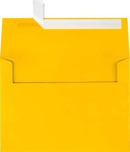 LUXPaper A7 Invitation Envelopes | Peel & Press | 5 1/4" x 7 1/4" | Sunflower Yellow | 80lb. Text | 250 Qty by LUXPaper