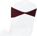 MDS Pack of 100 Spandex Chair Sashes Without Slider Buckles – Burgundy by MDS