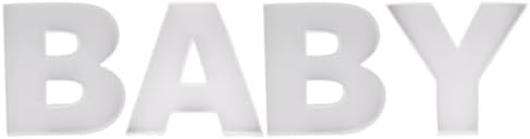 Baby Letter Fillable for Baby Shower Party Gender Reveal Sweet Charcuterie Board Food Cardboard Paper Mache Serving Tray (White) - Image 6