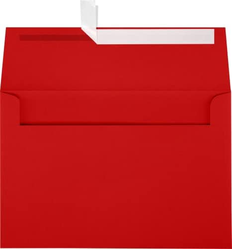 LUXPaper A8 Invitation Envelopes | Peel & Press | 5 1/2" x 8 1/8" | Ruby Red | 80lb. Text | 250 Qty by Envelopes.com